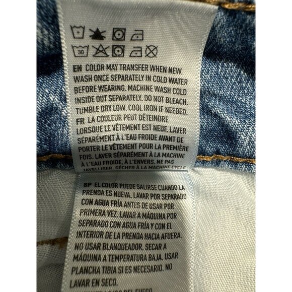 American Eagle Jeans 4 X-Short TomGirl Light Wash Ripped And Distressed - Picture 8 of 9